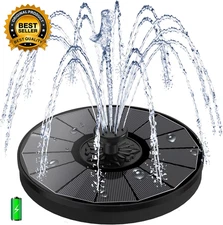 Solar Fountain with 2000 Mah Battery Backup Works in Cloudy Glass Solar Powered