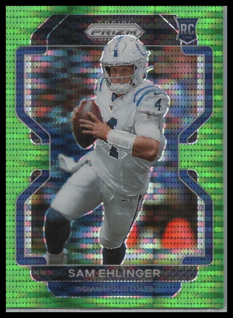 2021 Panini Prizm #395 Sam Ehlinger Neon Green Pulsar
