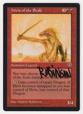 Signed Hivis of the Scale HP Mirage Artist Andrew Robinson MTG Reserved List EDH