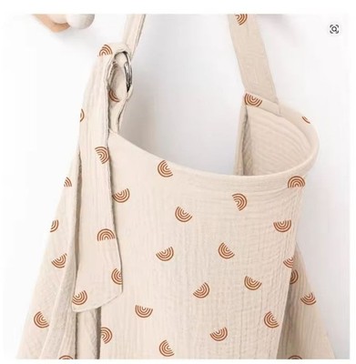 Muslin Nursing Cover for Breastfeeding   Privacy Apron with Arch Neckline