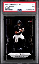 2025 PANINI DONRUSS ELITE BLACK #53 CJ STROUD 14/25 PSA 7