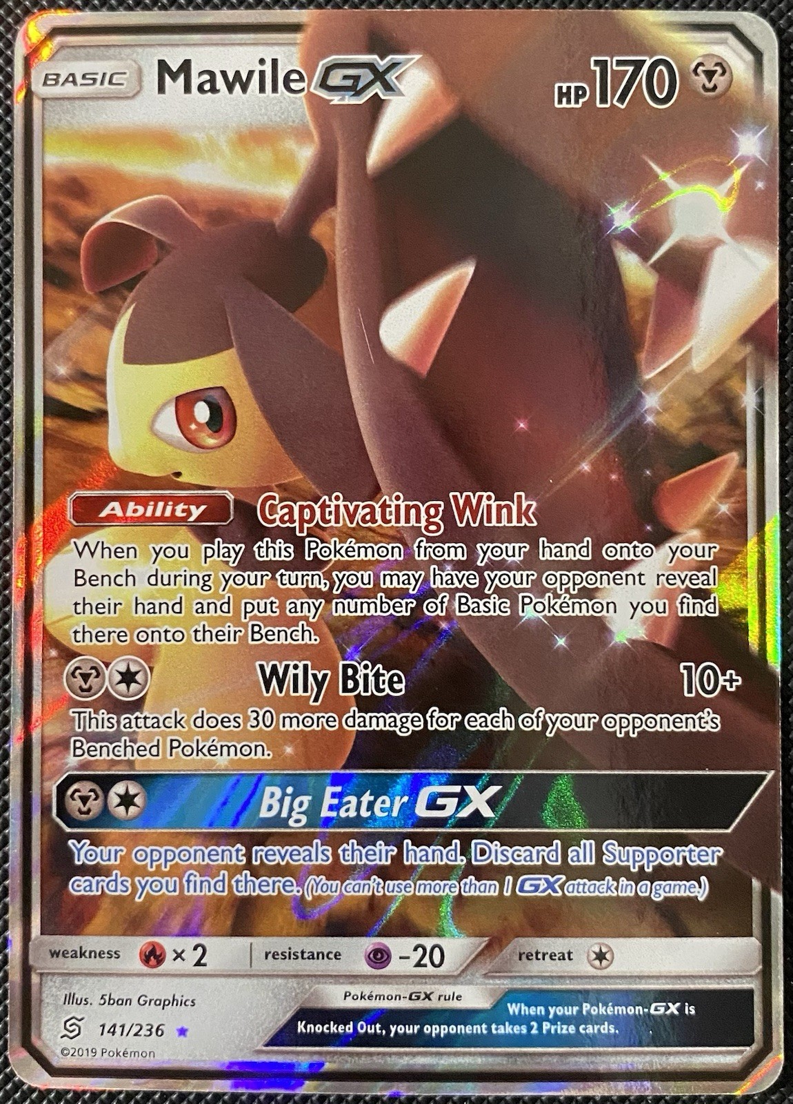 Mawile GX 141/236 Sm-Unified Minds Holo - Pokémon Card