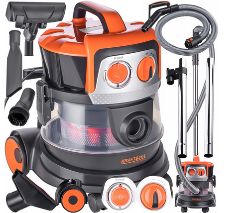 Aspirapolvere Manuale Ricaricabile 2 In 1 10000Pa - Portatile Con 4 Ugelli, Luce LED E Contenitore 0,75L Per Casa E Auto (Batteria Non Inclusa)