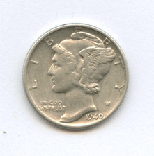 1940-p Mercury Dime - 90 Silver - Free Shipping
