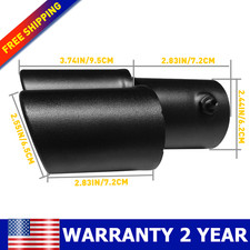 1x Stright Black Muffler Tip 2.5 Exhaust Pipe Tail Throat Steel Stainless Matte 1x Stright Black Muffler Tip 2.5 Exhaust Pipe Tail Throat Steel Stainless Matte