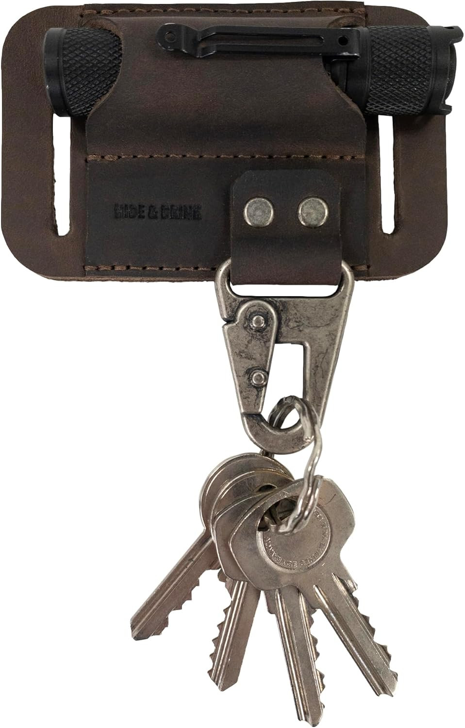 , Mini Flashlight Holster with Belt Mount, Extra Clasp for Accessories, Handmade