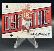 Patrick Mahomes II 2022 Panini Luminance Dynamic SP Blue /50 #DYN-PMA Chiefs