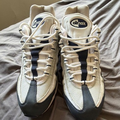 Nike Air Max 95 White Midnight Navy White Mesh Athletic Sneaker Men 2005