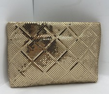 Whiting  Davis Gold Mesh Sequin Evening/Wedding Bag With Zipper No Strap