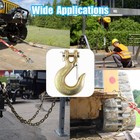 6Pack 1/4'' Heavy Duty Chain Hook, Forged Steel G70 Clevis Grab Hook with Saf...