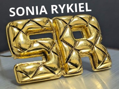 Sonia Rykiel Vintage Brosche mit ''SR'' Design, Modeaccessoire, gebraucht