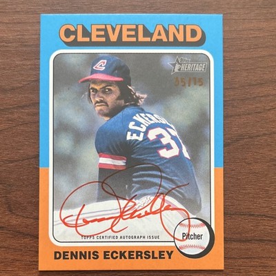  Topps 2024 Heritage RED Autograph Dennis Eckersley ROA-DEC #35/75 