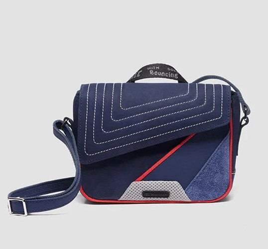 Borsa a tracolla Dr.Martens 7 pollici MIDNIGHT BLUE MID GREY 41741400 Giappon...