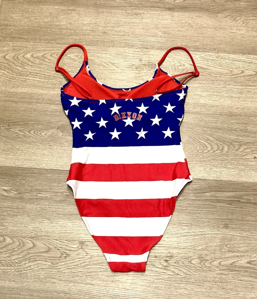 Traje de baño de una pieza Dixxon Flannel Co bandera americana patriótico para mujer ¡TALLA S EC! Foto 2 de 3