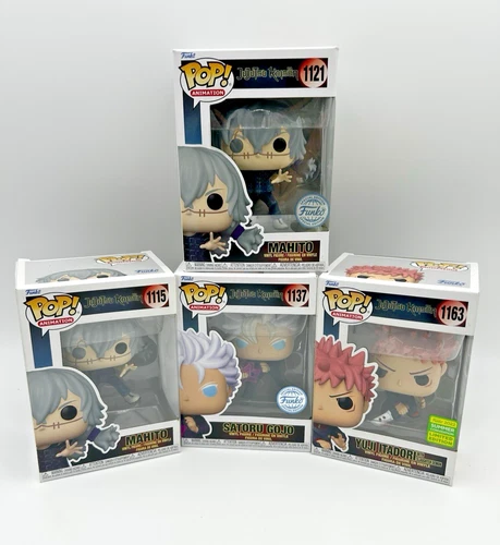 Lot Of 4 -Funko Pop! Vinyl Jujutsu Kaisen - Mahito Satoru Gojo Yuji Itadori
