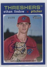 2020 Heritage Minor League Edition Blue Border 69/99 Ethan Lindow Auto 0dp1