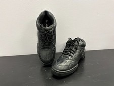 Rumba Walk Dance Sneaker Black Leather 5 M