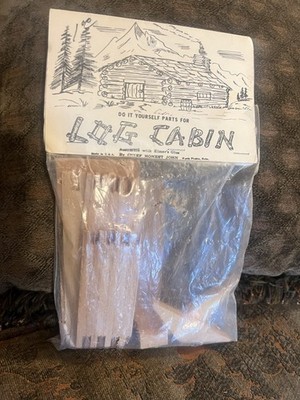 Log Cabin Hut Wood to Mount - By Chief Honest John - 1974 - Vintage In Package
