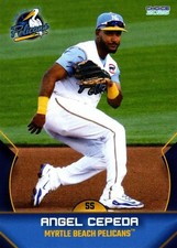 ANGEL CEPEDA 2025 Choice Myrtle Beach Pelicans #4 Dominican Republic Cubs 🔥