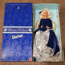 Mattel Barbie Winter Velvet Special Edition Avon Exclusive Blonde Doll 1995