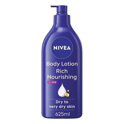 Rich Nourishing Body Lotion (625ml) Rich 72H Hydration Moisturiser for Dry Skin
