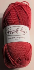 Yarn Knit Picks Stroll Fingering Weight Merino Wool Blend 50g 231 yd Rouge 25020
