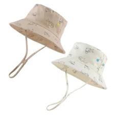 Toddler Boy Sun Hat Summer Baby Bucket Hat Infant Boys Beach 3-6 Months 2pcs-a