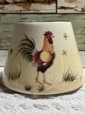 Home Interiors Rooster Candle Shade Motif Farmhouse Ceramic