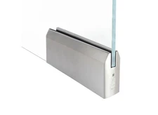 4" Tapered 12" Patch Rail Without Lock For 3/4" Glass - Brushed Stainless