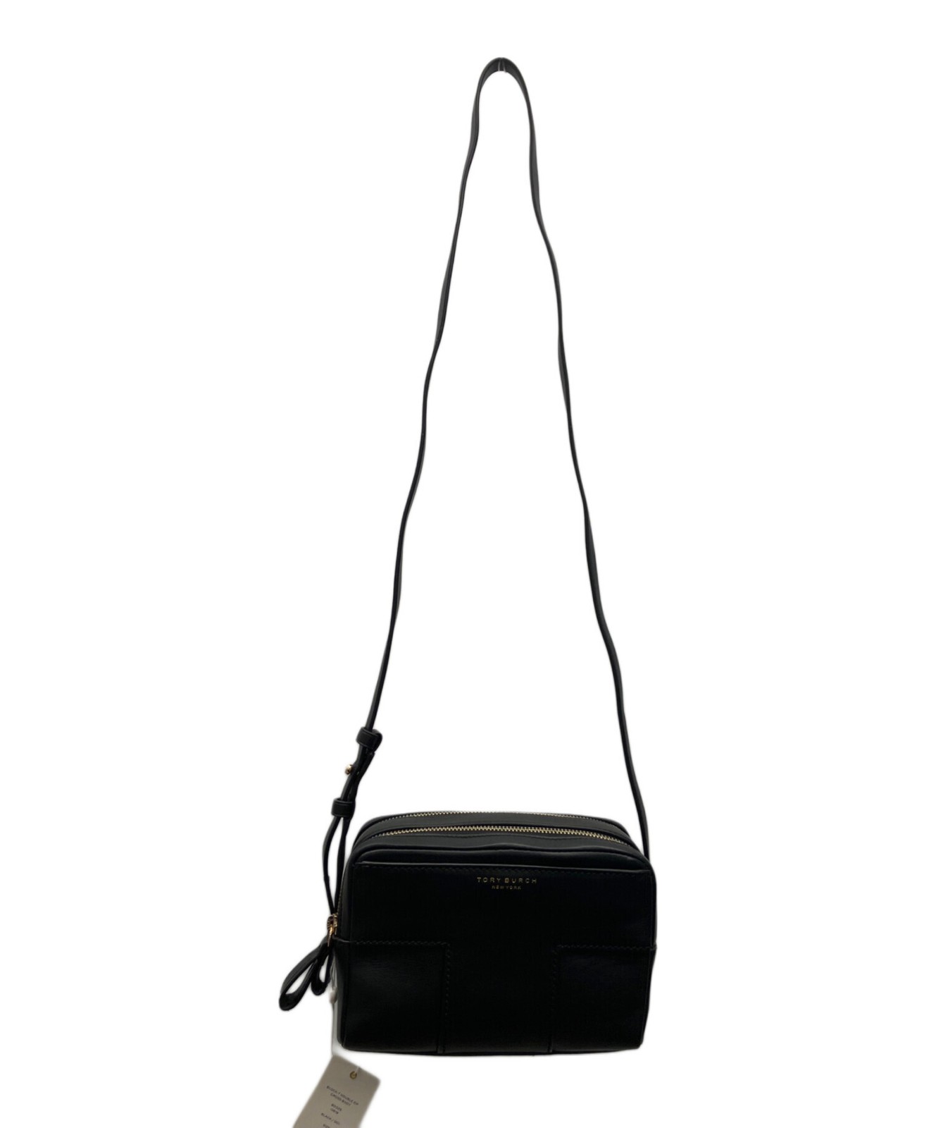 TORY BURCH Shoulder Bag Crossbody Leather Black Women Used Authentic thumbnail 5