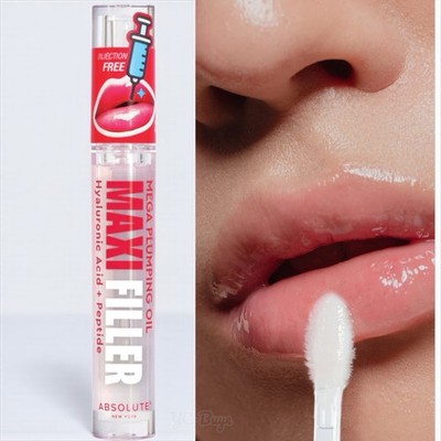 Lip Plumper  Mega Plumping Lip Oil Maxi Filler Clear Lip Gloss 0.085 Oz