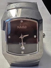 Rado Jubile Swiss Men’s Tungsten Steel Date Diamond Dial Watch 28mm