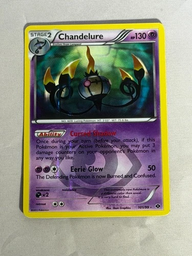 Pokemon Chandelure Secret Rare Next Destinies 101/99