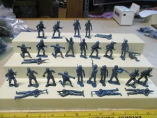 VTG Lot MPC Playset Metallic Blue US Army Men Toy Soldiers 45mm F90