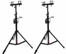Two (2)xTRUSS 14FT LIGHTING CRANK STANDS 220 LB & UNIVERSAL T ADAPTER Compact