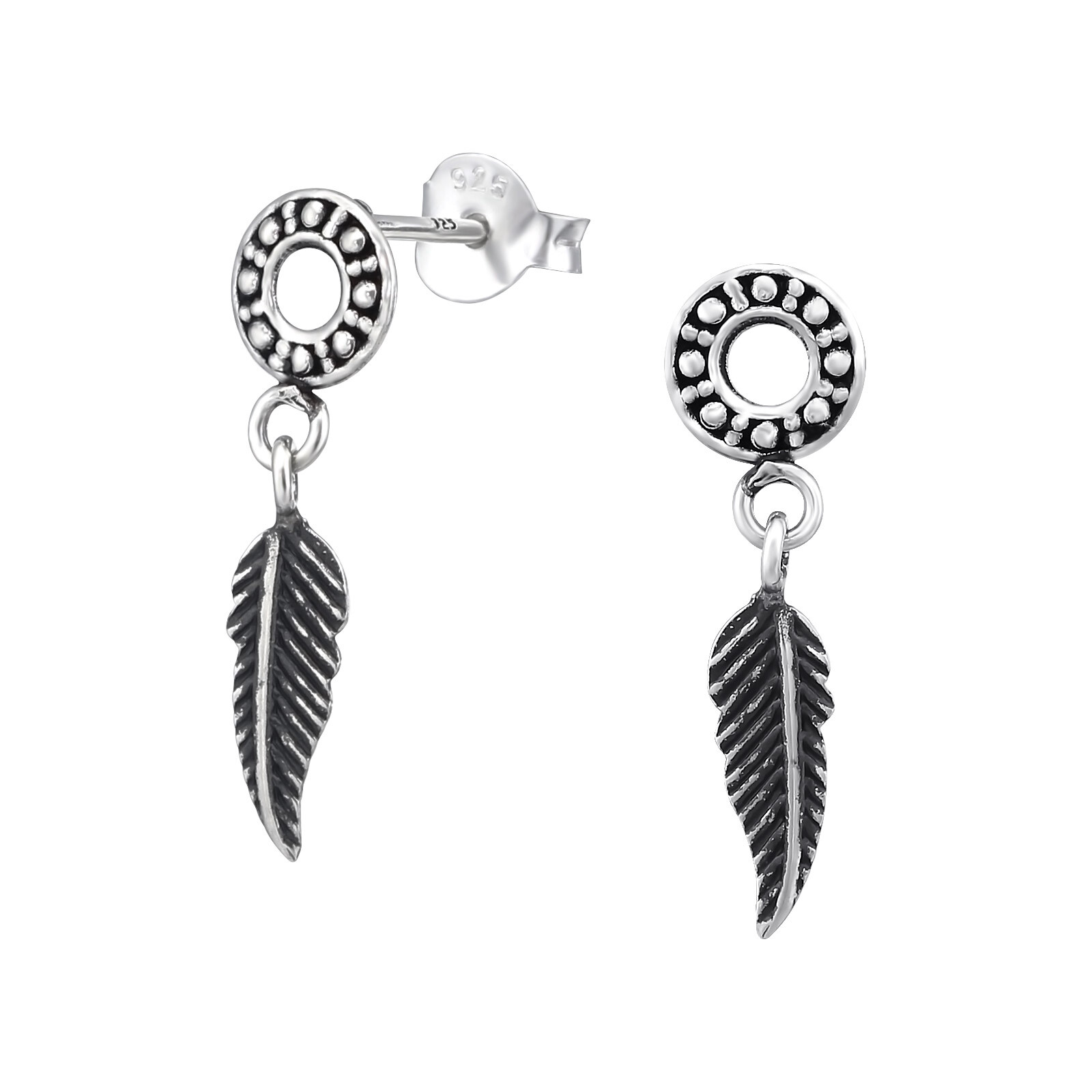 925 Sterling Silver Feather Design Stud Earrings (Collection 2) eBay