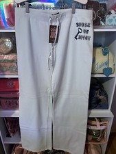 NWT Y2K VINTAGE JUICY COUTURE WHITE COTTON TRACKSUIT PANTS HOUSE OF JUICY XL