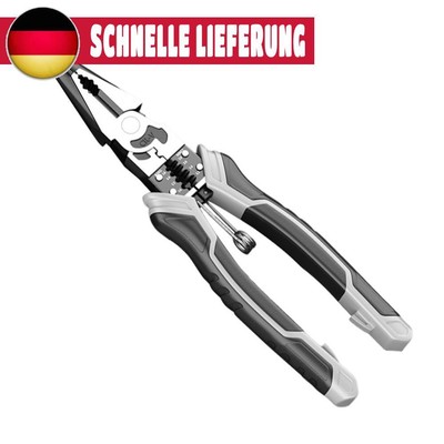 8/9inch Multifunctional Electrician Wire Pliers Silver Electrician Hand Tools