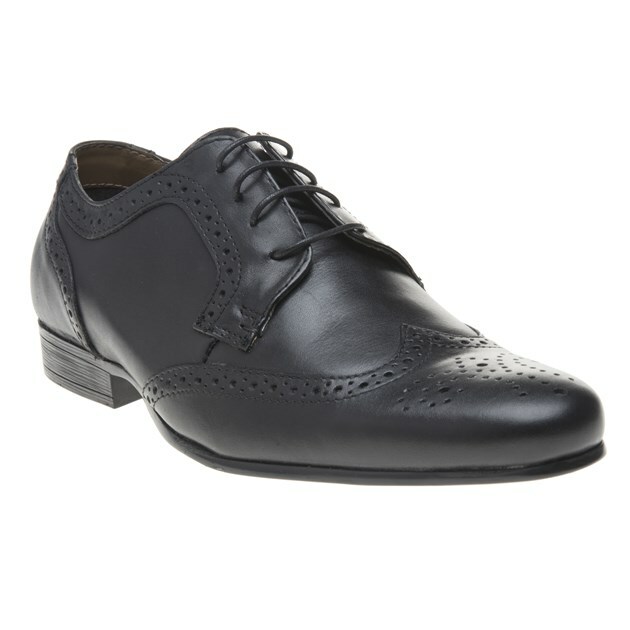 RED TAPE Mens Leeson Brogue Shoes Black 