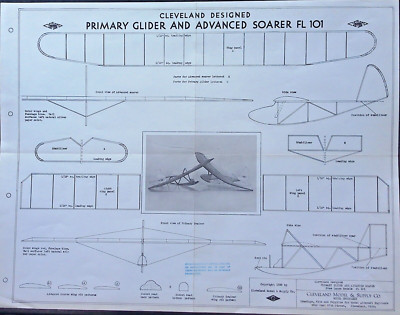Vintage Cleveland Model Airplane Plans''FL''Series -YOU PICK- Choice-Free Lance