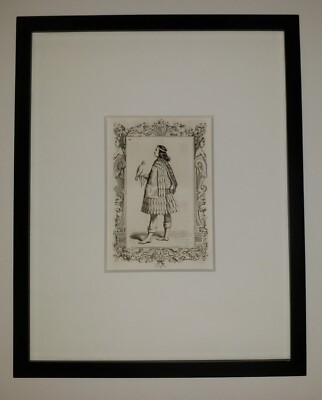 Albert RACINET Original 1850 Engraving Royal Falconer H. Catenacci & E.F. Huyot