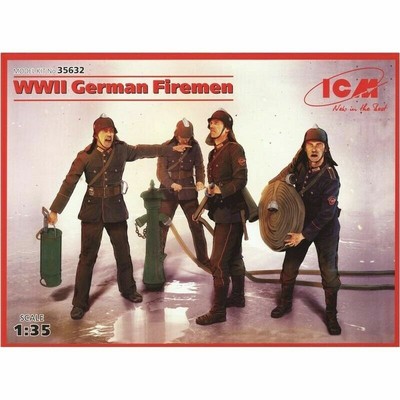 ICM 35632 German Firemen, (1939-1945), 1/35 scale plastic model kit, 4 figures