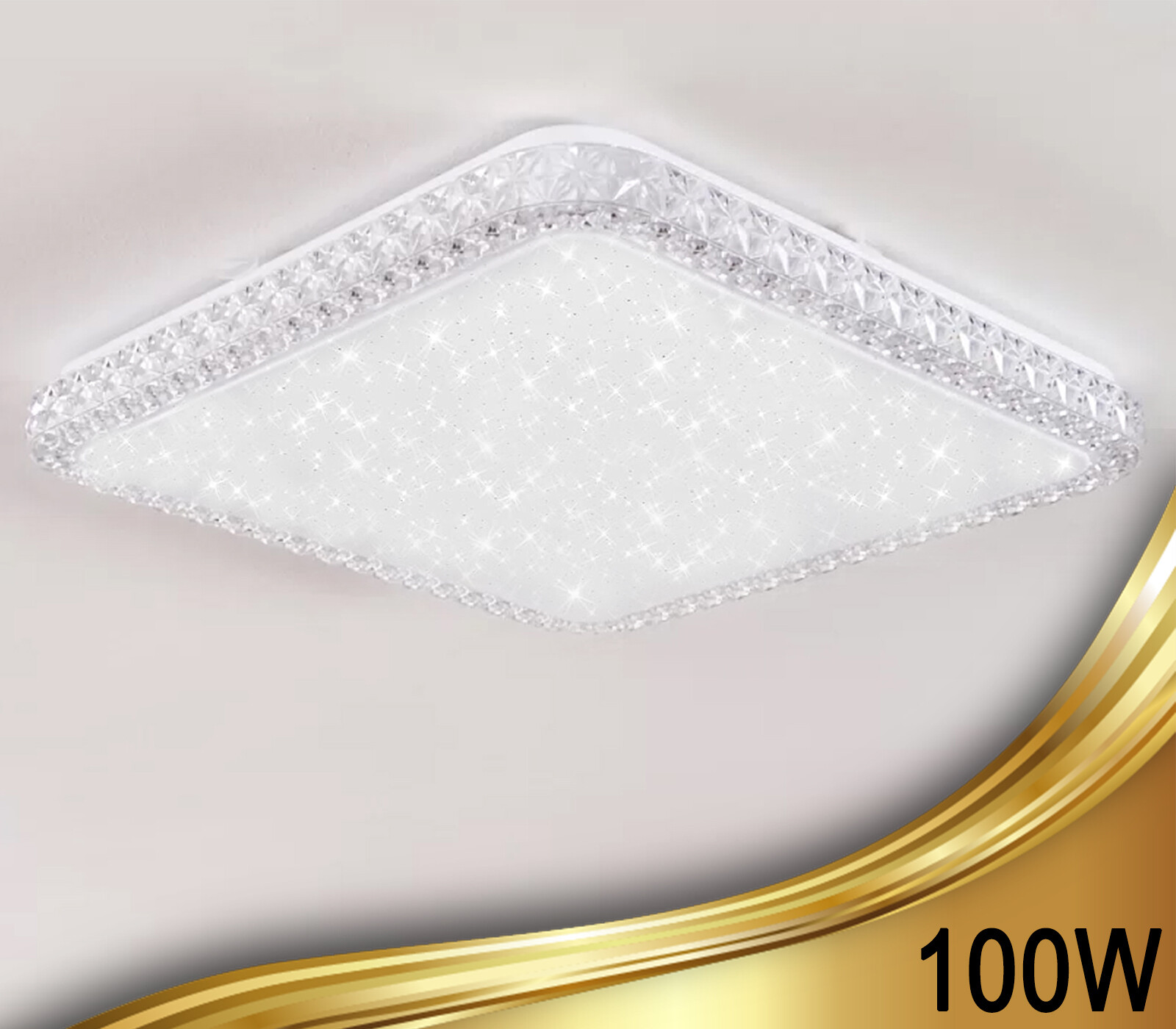 Plafoniera LED Professionale 100W 55x55 Luce Fredda Effetto Stelle - 1