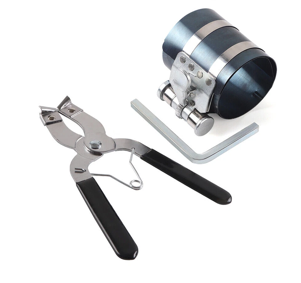 "Kit removedor de herramientas alicates de trinquete compresor de anillo de pistón de motor de 3""" Foto 4 de 4