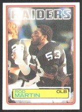 1983 Topps Rod Martin Los Angeles Raiders #304