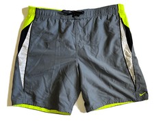 Nike Mens Blue Elastic Waist Lined Slash Pockets Swim Bottom Board Shorts Size L