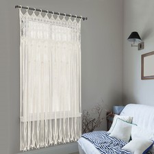 Bohemian Style Woven Tassel Curtain Wall Hanging Tapestry Window Curtains Decor