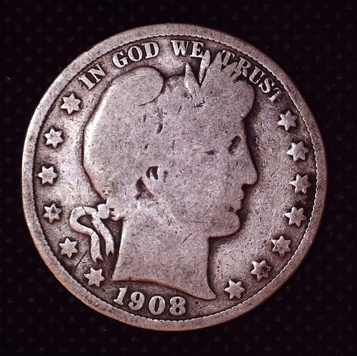 1908-S Barber Silver Half Dollar San Francisco Mint #020