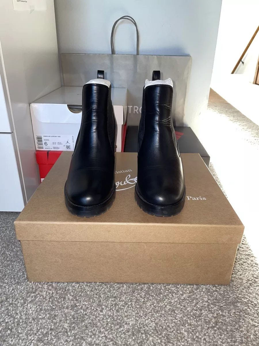 CHRISTIAN LOUBOUTIN Machcroche leather Chelsea boots