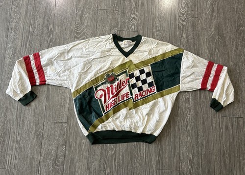 Vintage 80s Miller Beer Jacket Mens L (Fit 24x24) Miller High Life